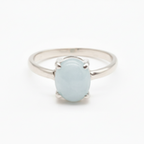 Gorgeous 925 Sterling Silver Ring featuring an exquisite Oval Blue Aquamarine, a perfect gift for March birthdays and special events.