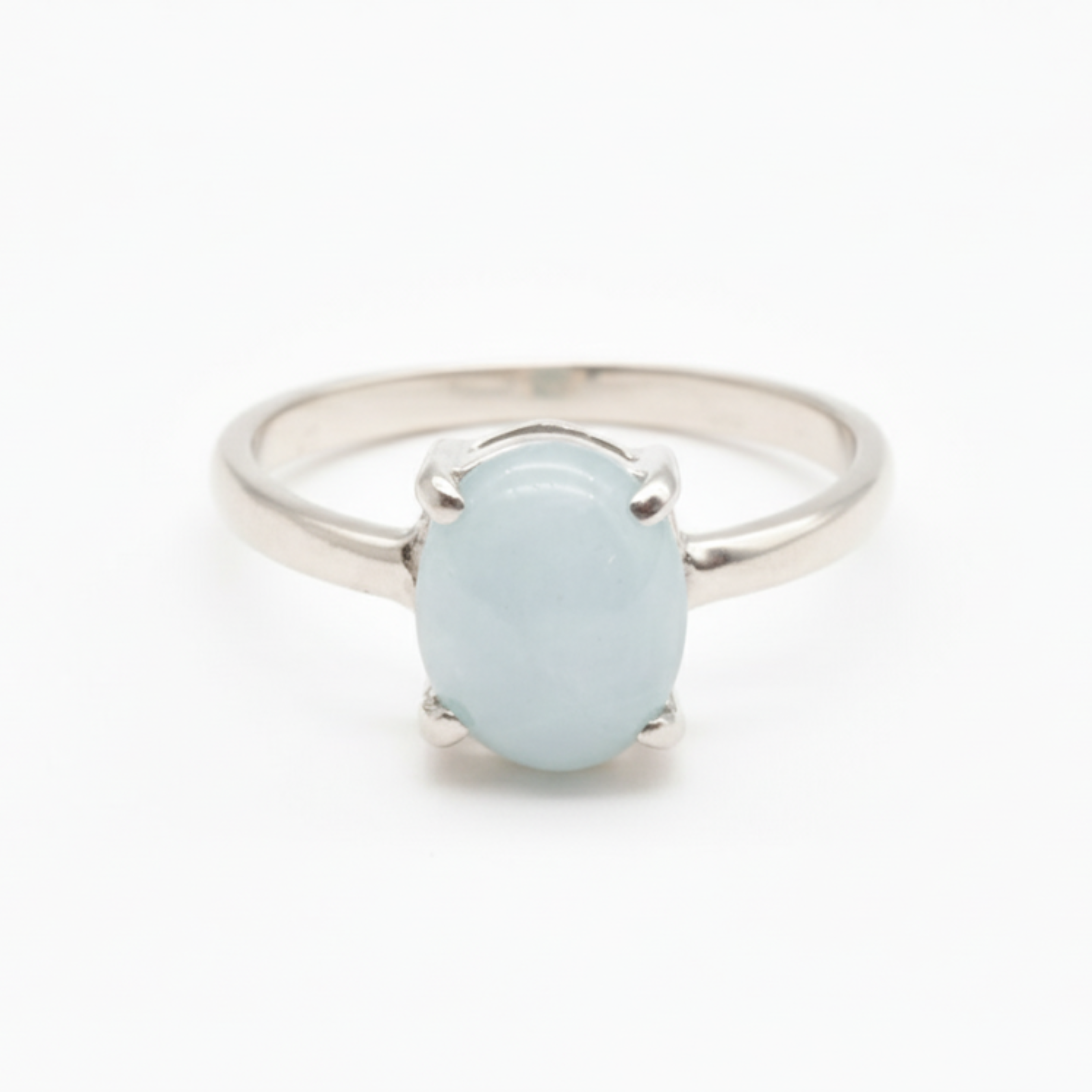 Gorgeous 925 Sterling Silver Ring featuring an exquisite Oval Blue Aquamarine, a perfect gift for March birthdays and special events.