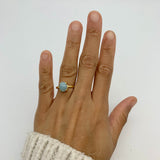 Blue Aqua Ring, Natural Aquamarine, Solitaire Ring, March Birthstone, 3 Carat Ring, Aquamarine Ring, Simple Blue Ring, Sterling Silver Ring(1)