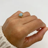 Blue Aqua Ring, Natural Aquamarine, Solitaire Ring, March Birthstone, 3 Carat Ring, Aquamarine Ring, Simple Blue Ring, Sterling Silver Ring(1)