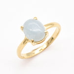 Blue Aqua Ring, Natural Aquamarine, Solitaire Ring, March Birthstone, 3 Carat Ring, Aquamarine Ring, Simple Blue Ring, Sterling Silver Ring(1)