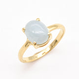 Blue Aqua Ring, Natural Aquamarine, Solitaire Ring, March Birthstone, 3 Carat Ring, Aquamarine Ring, Simple Blue Ring, Sterling Silver Ring(1)