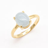 Genuine Aquamarine Ring - Blue Engagement Ring - March Birthstone Ring