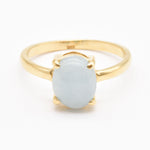 Blue Aqua Ring, Natural Aquamarine, Solitaire Ring, March Birthstone, 3 Carat Ring, Aquamarine Ring, Simple Blue Ring, Sterling Silver Ring(1)