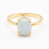 Blue Aqua Ring, Natural Aquamarine, Solitaire Ring, March Birthstone, 3 Carat Ring, Aquamarine Ring, Simple Blue Ring, Sterling Silver Ring(1)