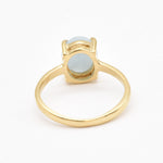 Blue Aqua Ring, Natural Aquamarine, Solitaire Ring, March Birthstone, 3 Carat Ring, Aquamarine Ring, Simple Blue Ring, Sterling Silver Ring(1)