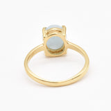 Blue Aqua Ring, Natural Aquamarine, Solitaire Ring, March Birthstone, 3 Carat Ring, Aquamarine Ring, Simple Blue Ring, Sterling Silver Ring(1)