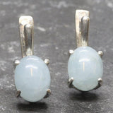 Aquamarine Earrings, Natural Aquamarine, March Birthstone, Vintage Blue Studs, Blue Stone Earrings, Aquamarine Studs, Solid Silver Studs