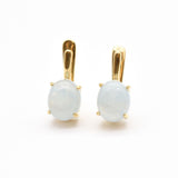 Genuine Aquamarine Earrings - Dainty Aqua Earrings - Blue Drop Earrings