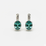 Dazzling Created Emerald Earrings in 925 Sterling Silver, ideal for daily wear and a thoughtful May birthday gift.