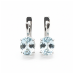 Natural Blue Topaz Oval Stud Earrings in 925 Sterling Silver - Timeless design for everyday elegance and gifting moments.