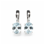 Natural Blue Topaz Oval Stud Earrings in 925 Sterling Silver - Timeless design for everyday elegance and gifting moments.