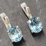 Blue Topaz Earrings, Natural Blue Topaz, Dainty Earrings, Blue Topaz Studs, Summer Earrings, Anniversary Earrings, Sky Blue Topaz, Earrings