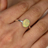 Fire Opal Ring - Natural Opal Ring - Vintage Opal Ring