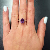 Genuine Topaz Ring - Purple Engagement Ring - Mystic Topaz Ring