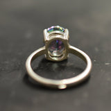 Genuine Topaz Ring - Purple Engagement Ring - Mystic Topaz Ring