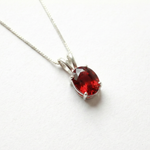 Chic Created Ruby Pendant in 925 Sterling Silver, ideal for daily wear and symbolizes love, loyalty, and passion for July birthdays.