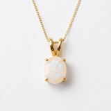 Classic Oval Moonstone Pendant - Rainbow Moonstone Drop Pendant - June Birthstone Charm Gift