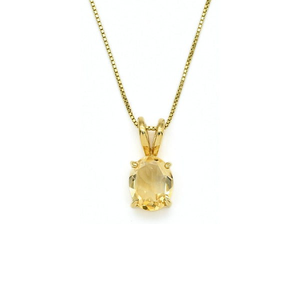 Orgone Citrine Yellow Crystal Lava Stone Necklace - Fuze Body