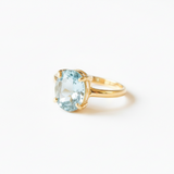 Stunning Blue Topaz Ring - Set in 18k Gold Vermeil, ideal for any occasion and a thoughtful gift for loved ones.