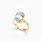 Beautiful Blue Topaz Ring - Crafted in 18k Gold Vermeil, perfect for elevating your style for any occasion or as a thoughtful gift.