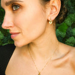 Gold Citrine Earrings - Natural Citrine Studs - November Birthstone Earrings