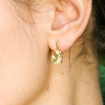 Gold Citrine Earrings - Natural Citrine Studs - November Birthstone Earrings