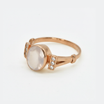 Rose Quartz Ring - Beautiful Pink Oval Stone in Rose Gold Vermeil, suited for daily elegance and perfect for special celebrations.