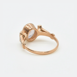 Charming Rose Quartz Ring - Pink Oval Stone in Rose Gold Vermeil, ideal for everyday glitz and thoughtful birthday gifts.