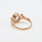 Charming Rose Quartz Ring - Pink Oval Stone in Rose Gold Vermeil, ideal for everyday glitz and thoughtful birthday gifts.