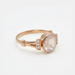 Elegant Rose Quartz Ring - Stunning Pink Oval Gemstone set in Rose Gold Vermeil, perfect for daily wear and memorable gifts.