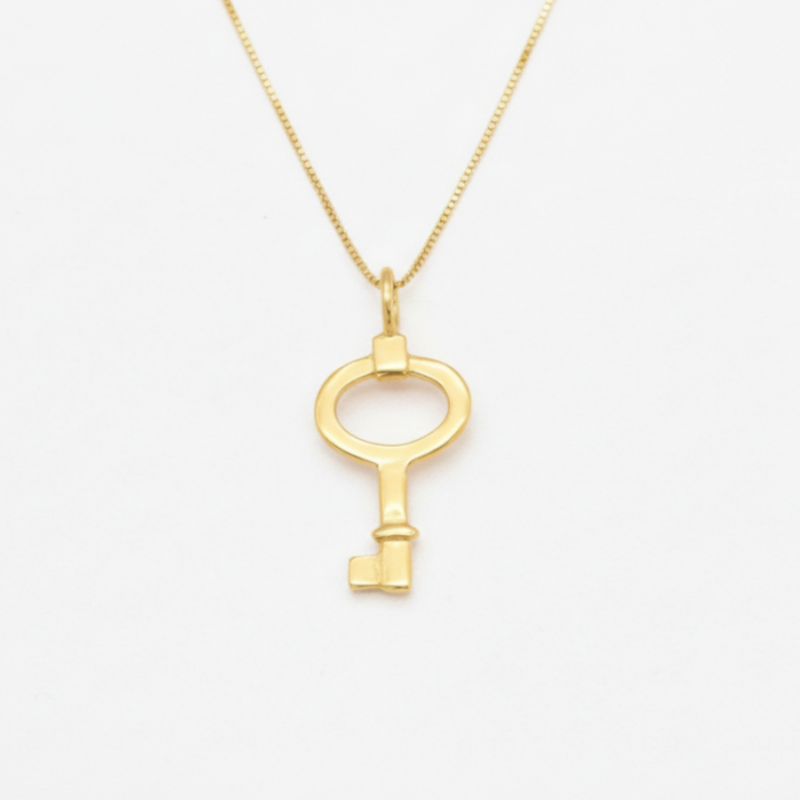 Gold Key Necklace - Vintage Key Pendant - Artistic Gold Necklace made in 18k Gold Vermeil. Ideal for everyday wear and perfect for birthday gifting and special occasions.
