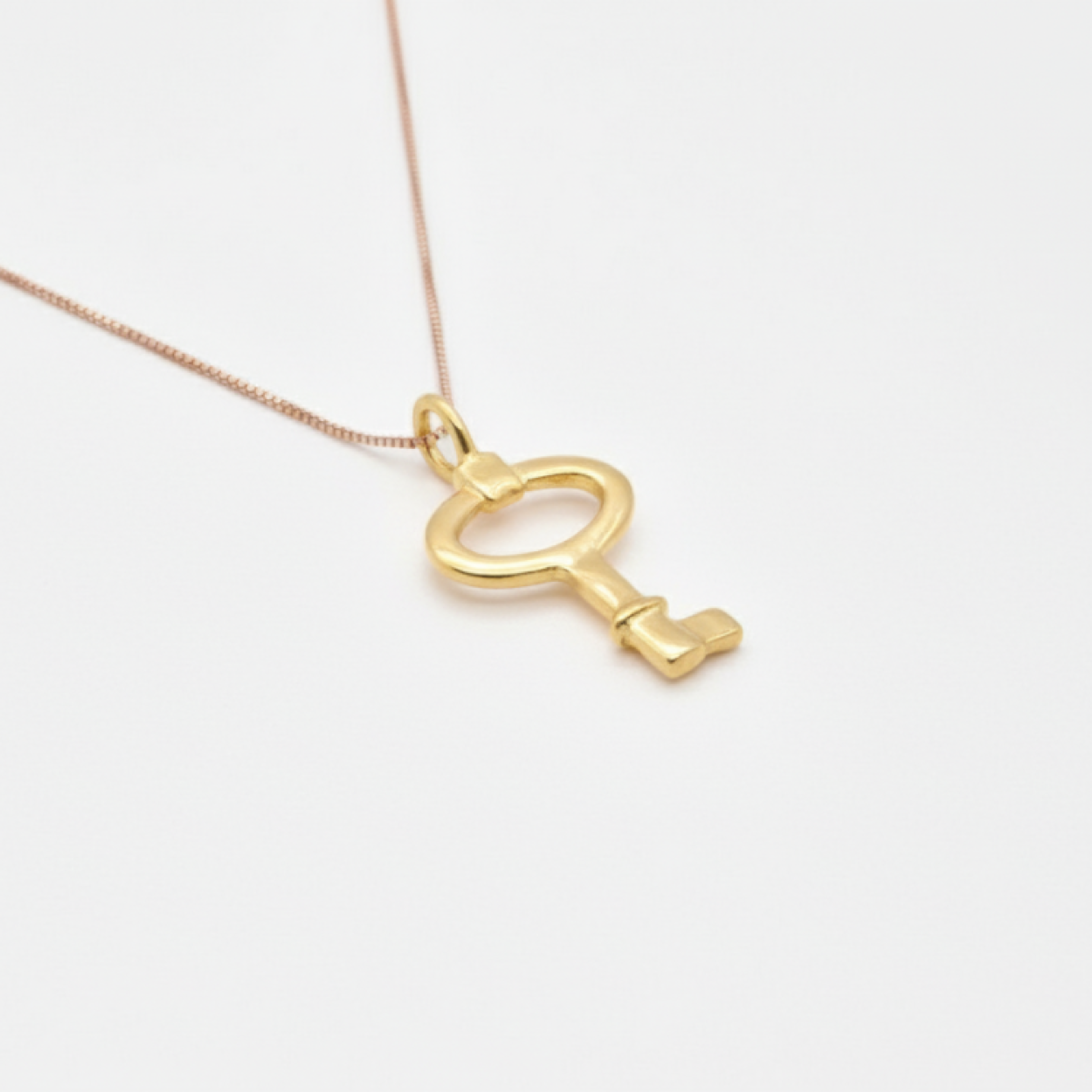 Gold Key Necklace - Unique Vintage Pendant crafted in 18k Gold Vermeil. A stylish choice for any occasion and meaningful gifts.