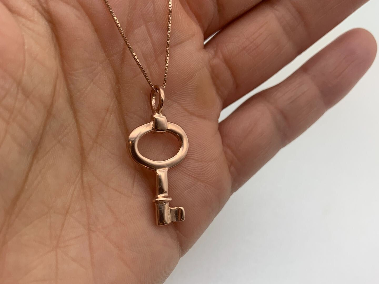 Gold Key Necklace, Key Pendant, Vintage Key Pendant, Vermeil Key Necklace, Dainty Key Pendant, Birthday Gift, Minimalist Key Necklace, Gift(2)