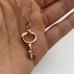 Gold Key Necklace, Key Pendant, Vintage Key Pendant, Vermeil Key Necklace, Dainty Key Pendant, Birthday Gift, Minimalist Key Necklace, Gift(2)