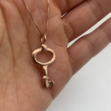 Gold Key Necklace, Key Pendant, Vintage Key Pendant, Vermeil Key Necklace, Dainty Key Pendant, Birthday Gift, Minimalist Key Necklace, Gift(2)