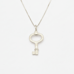 Silver Key Pendant - Key Necklace - Artistic Necklace made in 925 Sterling Silver. Ideal for everyday wear and perfect for birthday gifting and special occasions.