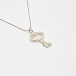 Silver Key Pendant - Stylish 925 Sterling Silver necklace, ideal for daily wear, gifting, and celebrating special occasions.