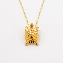 Gold Turtle Pendant - Tortoise Pendant - Small Turtle Necklace made in 18k Gold Vermeil. Ideal for everyday wear and perfect for birthday gifting and special occasions.