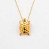 Gold Turtle Pendant - Tortoise Pendant - Small Turtle Necklace made in 18k Gold Vermeil. Ideal for everyday wear and perfect for birthday gifting and special occasions.