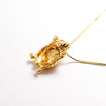 Gold Turtle Pendant, Tortoise Pendant, Gold Plated Pendant, Dainty Necklace, Ocean Pendant, Animal Pendant, Lucky Pendant, Vermeil Pendant