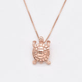 Gold Turtle Pendant - Tortoise Pendant - Small Turtle Necklace