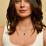 Onyx Rose Gold Necklace - Delicate rose gold vermeil enhances a sleek black onyx pendant, perfect for chic everyday accessorizing.