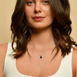 Onyx Rose Gold Necklace - Delicate rose gold vermeil enhances a sleek black onyx pendant, perfect for chic everyday accessorizing.