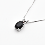 Silver Onyx Pendant - Natural Onyx Necklace - Black Diamond Necklace made in 925 Sterling Silver. Ideal for everyday wear and perfect for birthday gifting and special occasions.