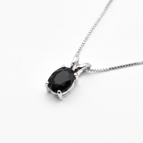 Silver Onyx Pendant - Natural Onyx Necklace - Black Diamond Necklace made in 925 Sterling Silver. Ideal for everyday wear and perfect for birthday gifting and special occasions.