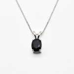 Stunning Silver Onyx Necklace featuring natural black onyx and sparkling diamonds, perfect for special occasions and everyday elegance.