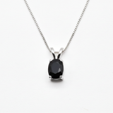 Stunning Silver Onyx Necklace featuring natural black onyx and sparkling diamonds, perfect for special occasions and everyday elegance.