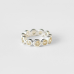 Stunning Citrine Eternity Band crafted in 925 Sterling Silver - A timeless piece for celebrations or daily wear.