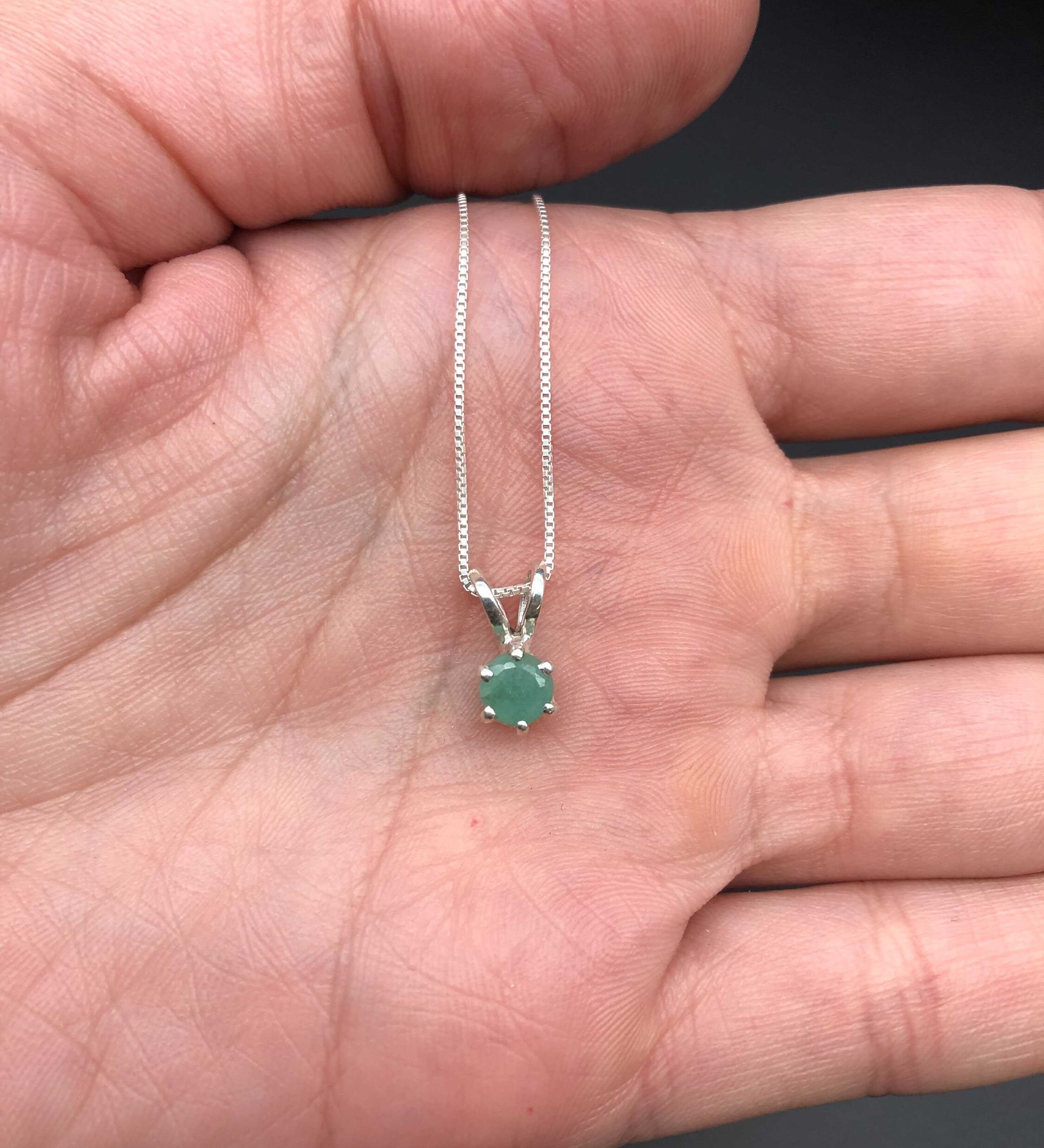 Natural Ruby Pendant in 925 Sterling Silver, showcasing Round Ruby in Prong setting, perfect for birthdays and special occasions.